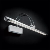 Kinkiet Bow AP66 CROMO Ideal Lux  007045  posiada metalową ramę w kolorze chromu włącznik na obudowie
