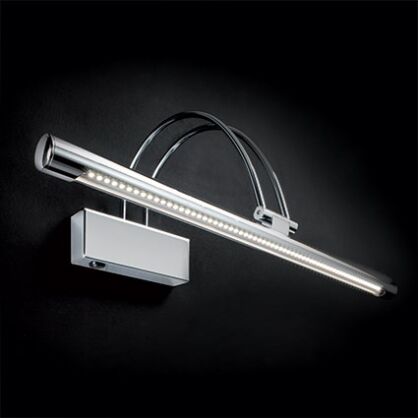 Kinkiet Bow AP66 CROMO Ideal Lux  007045  posiada metalową ramę w kolorze chromu włącznik na obudowie