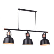 Lampa wisząca DARLING 3 LINE BLACK AZ2144 wykonana z metalu w kolorze czarnym nowoczesna