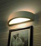 Lampa ścienna półokrągły kinkiet ceramiczny ATENA SOLLUX LIGHTING Biała Nowoczesna SL.0001 - 2