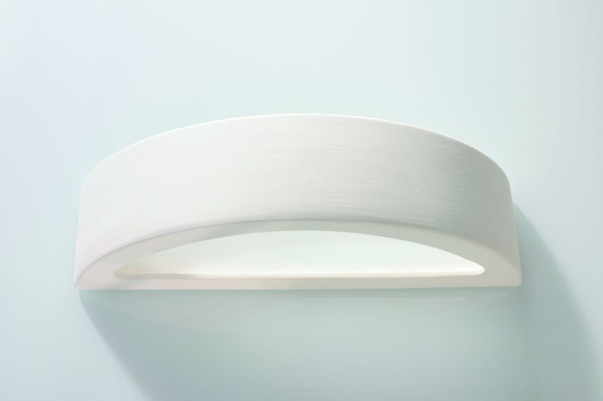 Lampa ścienna półokrągły kinkiet ceramiczny ATENA SOLLUX LIGHTING Biała Nowoczesna SL.0001