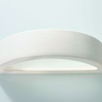 Lampa ścienna półokrągły kinkiet ceramiczny ATENA SOLLUX LIGHTING Biała Nowoczesna SL.0001