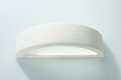 Lampa ścienna półokrągły kinkiet ceramiczny ATENA SOLLUX LIGHTING Biała Nowoczesna SL.0001