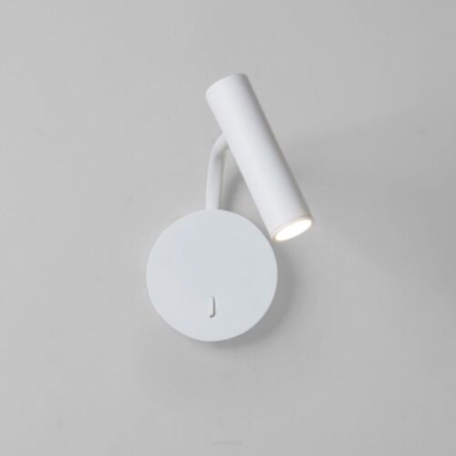 Lampa ścienna kinkiet do czytania Enna Wall - Astro 7588 biała nowoczesna tuba okrągła podstawa włacznik na obudowie regulowane ramię 1058032