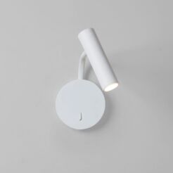 Lampa ścienna kinkiet do czytania Enna Wall - Astro 7588 biała nowoczesna tuba okrągła podstawa włacznik na obudowie regulowane ramię 1058032