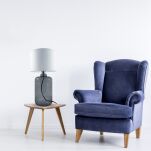 Lampa stołowa SAMASUN GRAFIT Zuma Line Klasyczna tkanina szkło 3 kolory 41 cm - 3