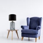 Lampa stołowa SAMASUN GRAFIT Zuma Line Klasyczna tkanina szkło 3 kolory 41 cm - 5