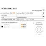 Oprawa łazienkowa wpuszczana AZzardo IKA ROUND IP65 AZ4232 szara - 2