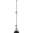 Lampa wisząca DERI LDW B015-2 (CHR+BK) Lumina Deco industrialna czarna  - 2