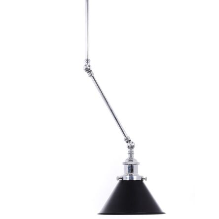 Lampa wisząca DERI LDW B015-2 (CHR+BK) Lumina Deco industrialna czarna 