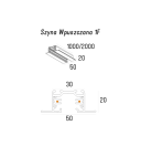 Szynoprzewód TRACK 1F BASIC Labra  Wpuszczana  szyna jednofazowa o długości 1 metr lub 2 metry - 2