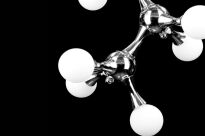 Lampa wisząca Neurono AZzardo AZ0109 nietypowy kształt białe kuliste klosze chromowane wykończenie - 2