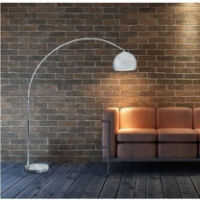 Lampa podłogowa Gio eco AZzardo AZ2408 biały półokrągły klosz o średnicy 30 cm