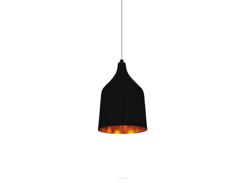Lampa wisząca Fabio L AZzardo LP5632-BK-L AZ0301 wykonana wykonana jest z metalu i aluminium w kolorze czarno/złotym