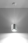 Okrągła lampa wisząca Orbis Biały walec  SL.0053 SOLLUX LIGHTING techniczna nowoczesna okrągła - 2