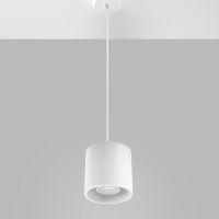 Okrągła lampa wisząca Orbis Biały walec  SL.0053 SOLLUX LIGHTING techniczna nowoczesna okrągła