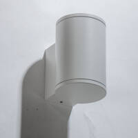 Lampa zewnętrzna JOE WALL 1 AZ4315 kinkiet IP54 biała tuba z metalu i szkła