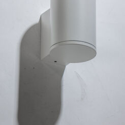 Lampa zewnętrzna JOE WALL 1 AZ4315 kinkiet IP54 biała tuba z metalu i szkła