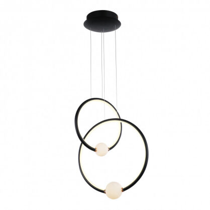 Lampa wisząca LOZANNA PND-20112035-2B-BL Italux Designerska czarna + białe kule
