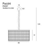 Lampa wisząca PUCCINI P0267 MAXlight EFEKTOWNA UROKLIWA przyciągająca wzrok KRYSZTAŁKI ŚREDNICA 60CM - 2