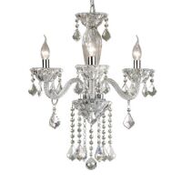 Lampa wisząca Tiepolo SP3 Ideal Lux  034706   z ręcznie dmuchanego szkła z chromowanymi metalowymi detalami kryształowe zawieszki