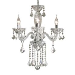 Lampa wisząca Tiepolo SP3 Ideal Lux  034706   z ręcznie dmuchanego szkła z chromowanymi metalowymi detalami kryształowe zawieszki