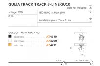 Reflektor do szyny GULIA TRACK 3LINE AZ4709 Azzardo GU10 ruchomy biały - 2