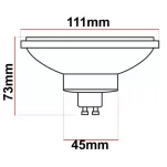 Żarówka LED GU10 ES111 AR111 15W = 140W 1150lm 45 stopni 4000K biała neutralna - 2