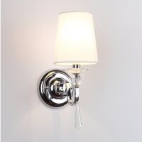 Kinkiet Charlotte W0067 Maxlight abażur biały nowoczesny eleganci kryształki