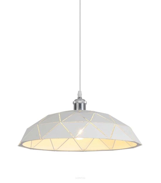 Lampa wisząca GROSETTO LDP 8039-400 (WT) Lumina Deco biała chrom 40 CM