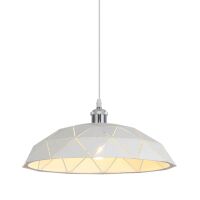 Lampa wisząca GROSETTO LDP 8039-400 (WT) Lumina Deco biała chrom 40 CM