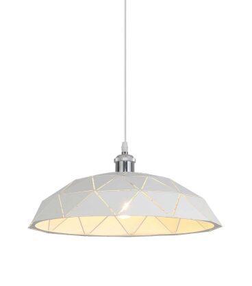 Lampa wisząca GROSETTO LDP 8039-400 (WT) Lumina Deco biała chrom 40 CM