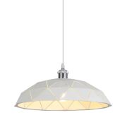 Lampa wisząca GROSETTO LDP 8039-400 (WT) Lumina Deco biała chrom 40 CM
