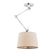 Lampa wisząca ZAKYNTOS 3549 Argon Beżowy abażur chromowe ramie 40 cm