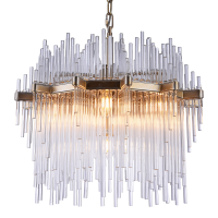 Zwis  Reykjavik - P07097CP COSMO light  Efektowny KRYSZTAŁOWY Zyrandol   Szkło w kolorze szampańskim sprawia wrażenie przepychu