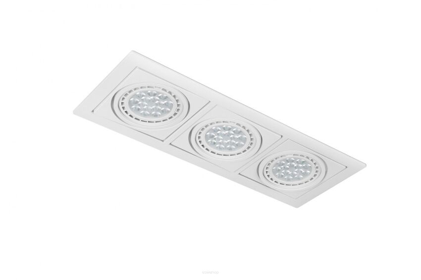 Lampa sufitowa wpustowa VERDI  AZ3530  AZzardo 3 źródła światła biała nowoczesna