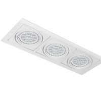 Lampa sufitowa wpustowa VERDI  AZ3530  AZzardo 3 źródła światła biała nowoczesna