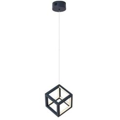 Lampa wisząca STRANGE 1 AZ3149  nowoczesny styl kolor czarny aluminiowa przestrzenny sześcian boku 15 cm