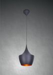 Lampa wisząca Orient AZzardo  AZ1406 jest z aluminium w kolorze czarnym  środek klosza ma kolor złoty - 2