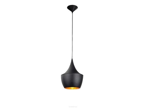 Lampa wisząca Orient AZzardo  AZ1406 jest z aluminium w kolorze czarnym  środek klosza ma kolor złoty