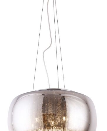 Lampa wisząca MAX-LIGHT Moonlight duża P0076-06X chromowany klosz kryształki elegancki 