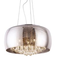 Lampa wisząca MAX-LIGHT Moonlight duża P0076-06X chromowany klosz kryształki elegancki 