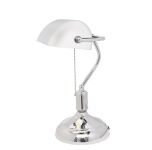 Lampa stołowa BANKER LDT 305 (WT+CHR) Lumina Deco bankierska biała - 2