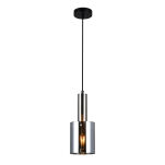 Lampa wisząca SARDO PND-5581-1-SC+SG Italux Nikiel satynowy + dymiony klosz - 2