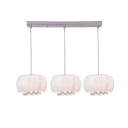 Lampa wisząca Quince 3 AZzardo AZ2455 szklane białe klosze spod kloszy wyłaniają się kryształki pałacowa nowoczesna 　