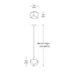 LAMPA WISZĄCA LAMPA WEWNĘTRZNA ROCK PENDANT P0488-01F-U8AC ZUMA LINE G9 METAL / SZKŁO  ZŁOTY  - 3