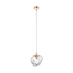 LAMPA WISZĄCA LAMPA WEWNĘTRZNA ROCK PENDANT P0488-01F-U8AC ZUMA LINE G9 METAL / SZKŁO  ZŁOTY 
