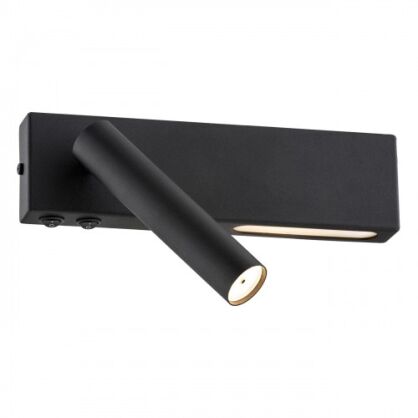 Kinkiet JASPER 1035 Argon Czarny LED + G9 funkcjonalny 