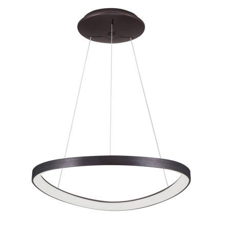 Lampa wisząca MORFI 5355-848ROP-BC-3 Italux PIERŚCIEŃ W KOLORZE KAWOWYM SZCZOTKOWANYM LED 48W IP20 INTRYGUJĄCA