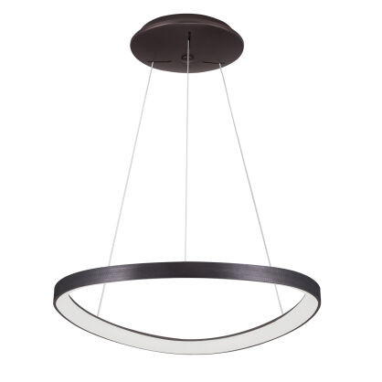 Lampa wisząca MORFI 5355-848ROP-BC-3 Italux PIERŚCIEŃ W KOLORZE KAWOWYM SZCZOTKOWANYM LED 48W IP20 INTRYGUJĄCA
